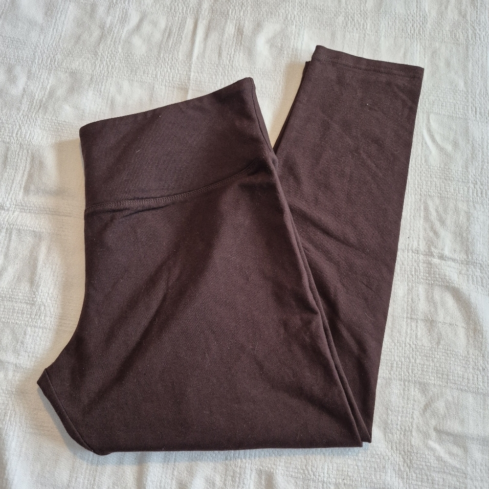 Sauve Leggings women's XXL Cropped brown with tummy control VVGUC